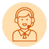 Ícone de um profissional de suporte com headset, simbolizando o suporte e acompanhamento pós-abertura do CNPJ